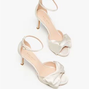 NWT Kate Spade Bridal Bow Heels Sandals